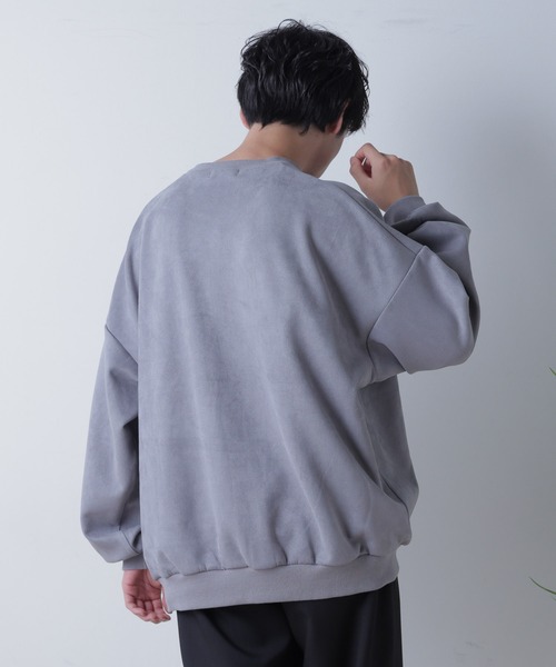 WEGO（ウィゴー）の「WEGO/フェイクスウェードロゴ刺繍プルオーバー（スウェット・メンズ・ライトブラウン/グレー/ブルー・MEDIUM/LARGE）」の5枚目の写真