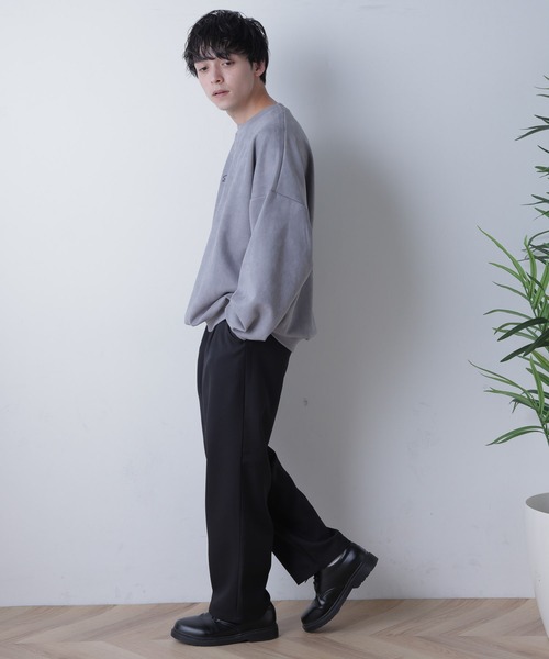 WEGO（ウィゴー）の「WEGO/フェイクスウェードロゴ刺繍プルオーバー（スウェット・メンズ・ライトブラウン/グレー/ブルー・MEDIUM/LARGE）」の7枚目の写真