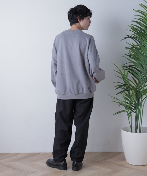 WEGO（ウィゴー）の「WEGO/フェイクスウェードロゴ刺繍プルオーバー（スウェット・メンズ・ライトブラウン/グレー/ブルー・MEDIUM/LARGE）」の8枚目の写真