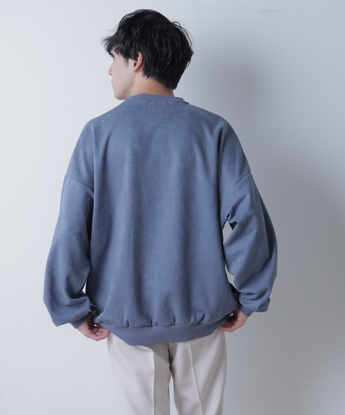 WEGO（ウィゴー）の「WEGO/フェイクスウェードロゴ刺繍プルオーバー（スウェット・メンズ・ライトブラウン/グレー/ブルー・MEDIUM/LARGE）」の15枚目の写真