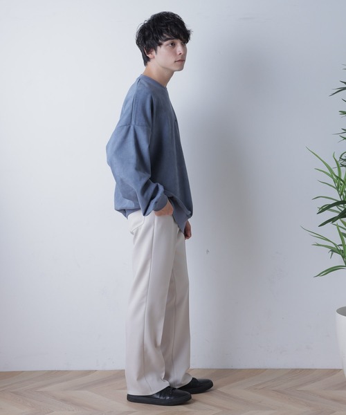 WEGO（ウィゴー）の「WEGO/フェイクスウェードロゴ刺繍プルオーバー（スウェット・メンズ・ライトブラウン/グレー/ブルー・MEDIUM/LARGE）」の18枚目の写真