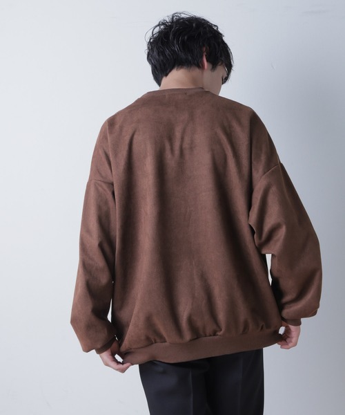 WEGO（ウィゴー）の「WEGO/フェイクスウェードロゴ刺繍プルオーバー（スウェット・メンズ・ライトブラウン/グレー/ブルー・MEDIUM/LARGE）」の10枚目の写真