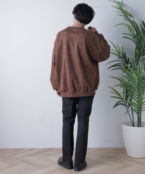 WEGO（ウィゴー）の「WEGO/フェイクスウェードロゴ刺繍プルオーバー（スウェット・メンズ・ライトブラウン/グレー/ブルー・MEDIUM/LARGE）」の13枚目の写真