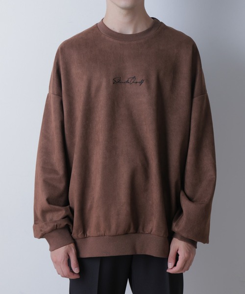 WEGO（ウィゴー）の「WEGO/フェイクスウェードロゴ刺繍プルオーバー（スウェット・メンズ・ライトブラウン/グレー/ブルー・MEDIUM/LARGE）」の19枚目の写真