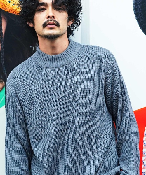 jiggys shop(ジギーズショップ)の「モックネック ワッフル畦編み ニット セーター(ニット/セーター・メンズ・グレー系その他2/ベージュ系その他/ブラウン系その他/ホワイト系その他/ブラック系その他2/ブラック系その他/ブルー系その他/グリーン系その他/グレー系その他/ブルー系その他2/グレー系その他3/グリーン系その他2/レッド系その他/ブルー系その他3/グレー系その他4/オレンジ系その他・MEDIUM/LARGE/X-LARGE/SMALL)」の12枚目の写真