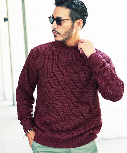 jiggys shop(ジギーズショップ)の「モックネック ワッフル畦編み ニット セーター(ニット/セーター・メンズ・グレー系その他2/ベージュ系その他/ブラウン系その他/ホワイト系その他/ブラック系その他2/ブラック系その他/ブルー系その他/グリーン系その他/グレー系その他/ブルー系その他2/グレー系その他3/グリーン系その他2/レッド系その他/ブルー系その他3/グレー系その他4/オレンジ系その他・MEDIUM/LARGE/X-LARGE/SMALL)」の15枚目の写真