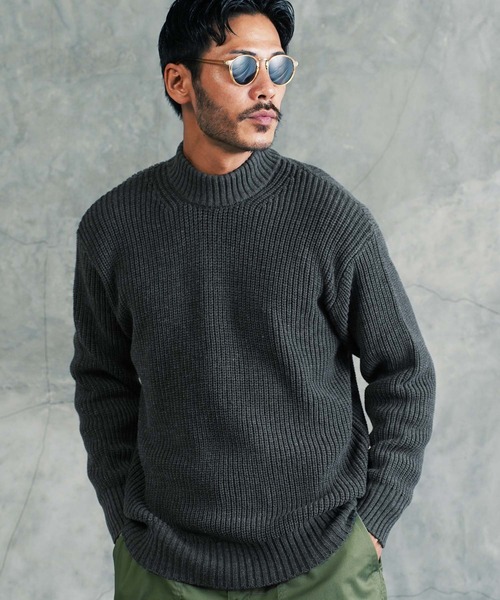 jiggys shop(ジギーズショップ)の「モックネック ワッフル畦編み ニット セーター(ニット/セーター・メンズ・グレー系その他2/ベージュ系その他/ブラウン系その他/ホワイト系その他/ブラック系その他2/ブラック系その他/ブルー系その他/グリーン系その他/グレー系その他/ブルー系その他2/グレー系その他3/グリーン系その他2/レッド系その他/ブルー系その他3/グレー系その他4/オレンジ系その他・MEDIUM/LARGE/X-LARGE/SMALL)」の7枚目の写真