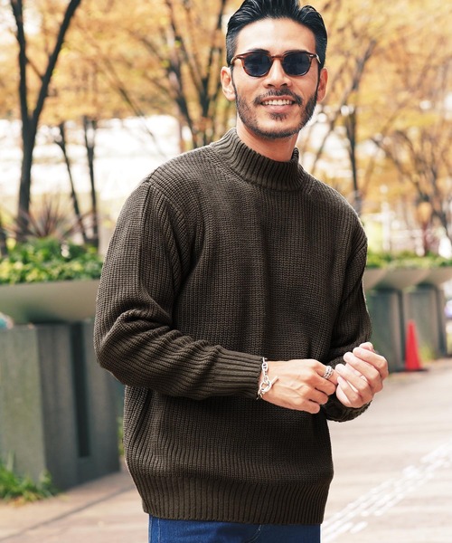 jiggys shop(ジギーズショップ)の「モックネック ワッフル畦編み ニット セーター(ニット/セーター・メンズ・グレー系その他2/ベージュ系その他/ブラウン系その他/ホワイト系その他/ブラック系その他2/ブラック系その他/ブルー系その他/グリーン系その他/グレー系その他/ブルー系その他2/グレー系その他3/グリーン系その他2/レッド系その他/ブルー系その他3/グレー系その他4/オレンジ系その他・MEDIUM/LARGE/X-LARGE/SMALL)」の11枚目の写真