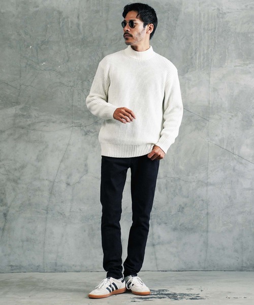 jiggys shop(ジギーズショップ)の「モックネック ワッフル畦編み ニット セーター(ニット/セーター・メンズ・グレー系その他2/ベージュ系その他/ブラウン系その他/ホワイト系その他/ブラック系その他2/ブラック系その他/ブルー系その他/グリーン系その他/グレー系その他/ブルー系その他2/グレー系その他3/グリーン系その他2/レッド系その他/ブルー系その他3/グレー系その他4/オレンジ系その他・MEDIUM/LARGE/X-LARGE/SMALL)」の21枚目の写真