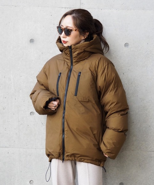 LAULEN（ローレン）の「Hooded down jacket/フードダウンコート（ダウンジャケット/コート・レディース・ブラウン/ブラック・FREE）」の6枚目の写真