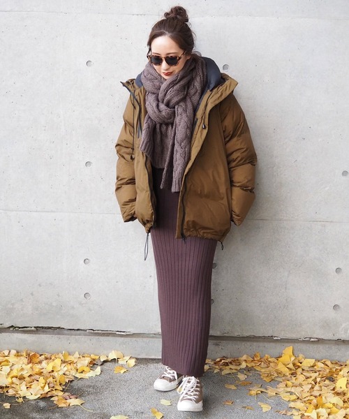 LAULEN（ローレン）の「Hooded down jacket/フードダウンコート（ダウンジャケット/コート・レディース・ブラウン/ブラック・FREE）」の7枚目の写真