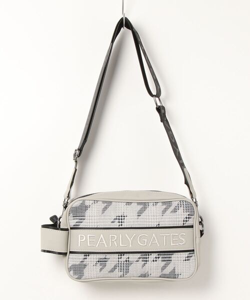 PEARLY GATES ショルダーバッグ　ポーチ　2way 千鳥格子 PEARLY GATES】千鳥on千鳥 ショルダー付きマルチポーチ ＜千鳥柄