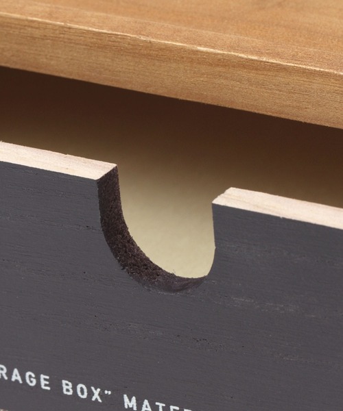 LAKOLE（ラコレ）の「スタッキングウッドストレージボックス(L) / 162736（収納グッズ・レディース・ブラック/ホワイト・FREE）」の11枚目の写真