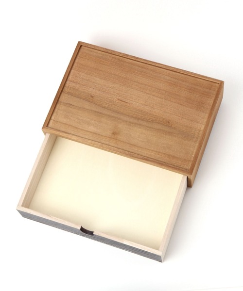 セール】スタッキングウッドストレージボックス(L) / 162736