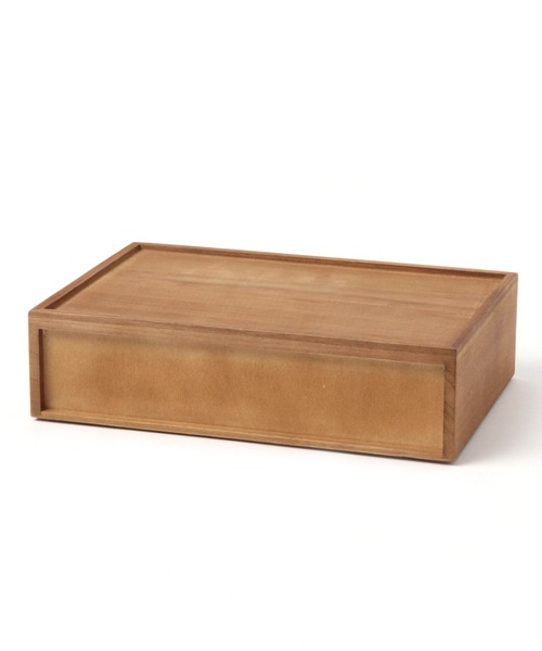 セール】スタッキングウッドストレージボックス(L) / 162736