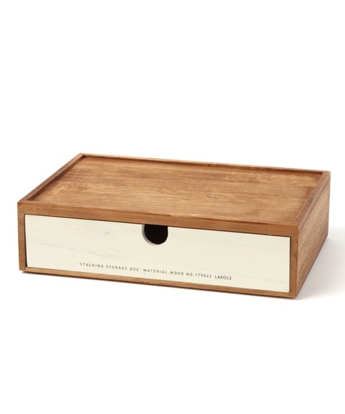 LAKOLE（ラコレ）の「スタッキングウッドストレージボックス(L) / 162736（収納グッズ・レディース・ブラック/ホワイト・FREE）」の21枚目の写真