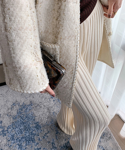 c.u.l（シーユーエル）の「フレアリブニットパンツ culw314（その他パンツ・レディース・アイボリー/カーキ/ブラック/ブラウン・FREE）」の20枚目の写真