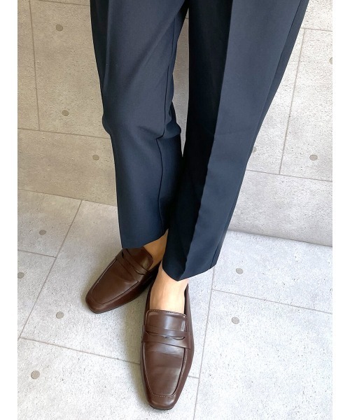 HEILIS（ヘイリス）の「センタープレステーパードパンツ / テーパードパンツ イージーパンツ センタープレス ウエストゴム（その他パンツ・レディース・キャメル/テラコッタ/ブラック/ネイビー/グリーン・M/L）」の15枚目の写真