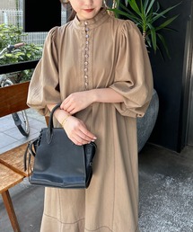 CAPRICIEUX LE'MAGE | 配色ステッチマーメイドワンピース(ワンピース)