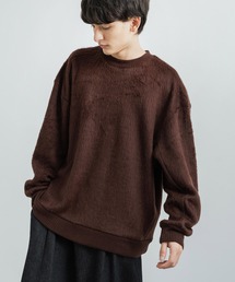 Audience（オーディエンス）の「日本製/国産 オーバーサイズ クルーネックモヘアシャギーニットソー エクスランウール AUD6399（ニット/セーター）」