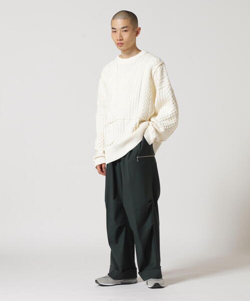 WHITELAND(ホワイトランド)の「WHITELAND/ホワイトランド/LINKING KNIT(ニット/セーター・メンズ・ホワイト・F)」の9枚目の写真