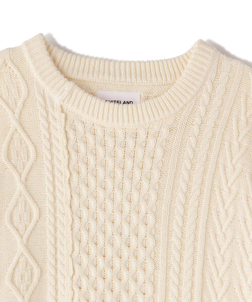 WHITELAND(ホワイトランド)の「WHITELAND/ホワイトランド/LINKING KNIT(ニット/セーター・メンズ・ホワイト・F)」の11枚目の写真