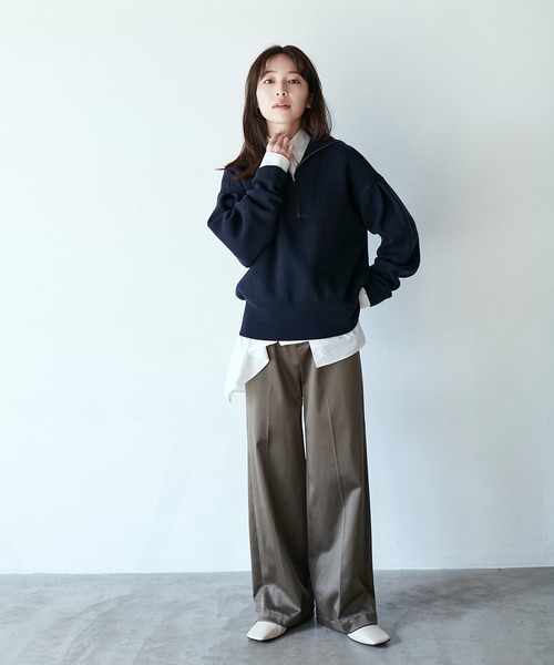 DRESSLAVE（ドレスレイブ）の「wool doubleface half zip pull(ウール