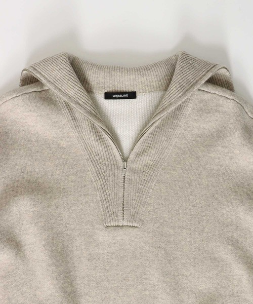 DRESSLAVE（ドレスレイブ）の「wool doubleface half zip pull(ウール