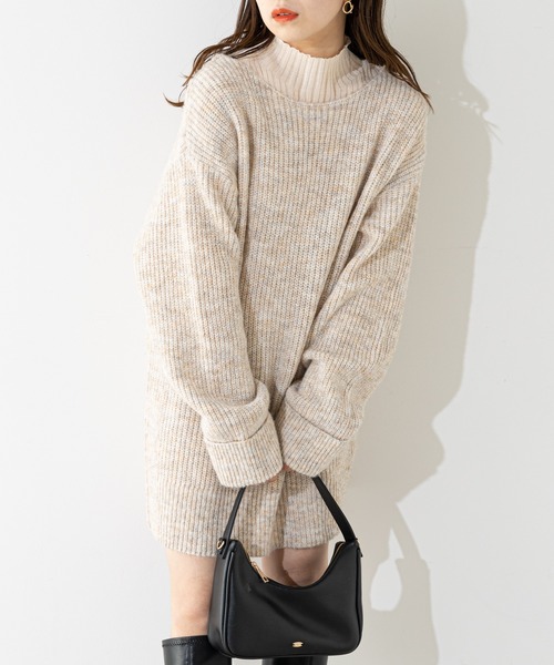 Chico(チコ)の「MIXVネックルーズニット(ニット/セーター・レディース・チャコールグレー/アイボリー/パープル/グリーン・FREE)」の22枚目の写真