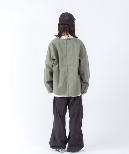 BIG MAC(ビッグマック)の「【 BIGMAC / ビッグマック 】エンジニア ジャケット ENGINEER JACKET INS BIG134 22FW(ノーカラージャケット・メンズ・インディゴブルー/オリーブドラブ・40/38)」の8枚目の写真