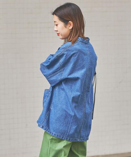 coen（コーエン）の「チャイナデニムカバーオール（カバーオール・レディース・コバルトブルー/ナチュラル・M/L）」の10枚目の写真