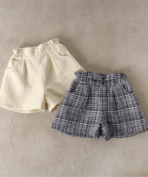 apres les cours（アプレレクール）の「ツイードショートパンツ（その他パンツ・キッズ・ネイビー/アイボリー・100/120/90/110/130/80/140）」の11枚目の写真
