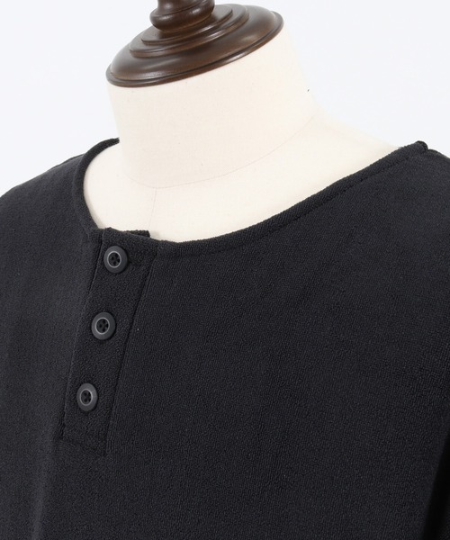 CAMBIO(カンビオ)の「mt8146-ルーズシルエットパイルヘンリーネックカットソー(Tシャツ/カットソー・メンズ・ホワイト/ブラック/グレー・S/M/L)」の21枚目の写真