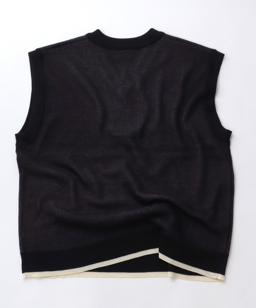 Salong hameu(サロン ハミュー)の「PEZ(ペッツ)キャラクタージャガードニットベスト(ニット/セーター・レディース・オフホワイト/ブルー/ブラック・L/M)」の7枚目の写真