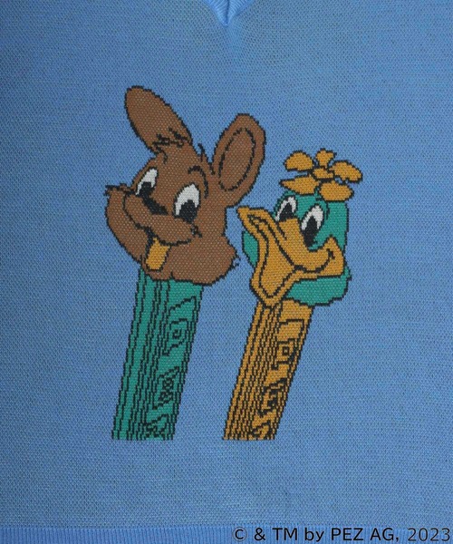 Salong hameu(サロン ハミュー)の「PEZ(ペッツ)キャラクタージャガードニットベスト(ニット/セーター・レディース・オフホワイト/ブルー/ブラック・L/M)」の11枚目の写真