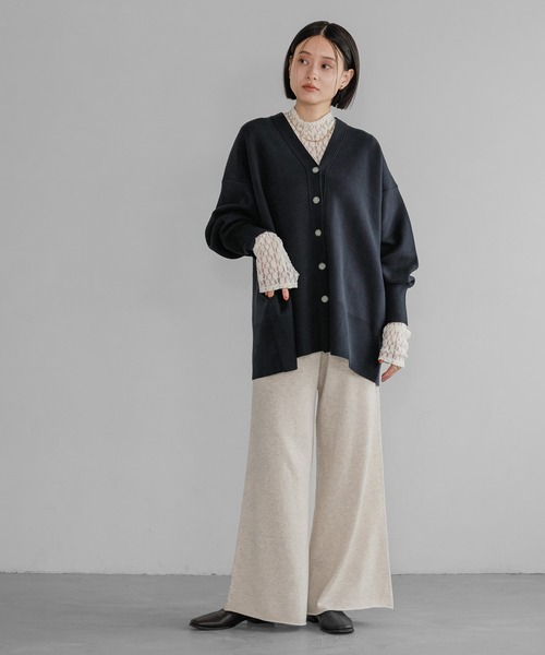 スウェットライクスポンジニットBIGカーディガン お気に入り1.4万人超え！スウェットライクスポンジニットBIG