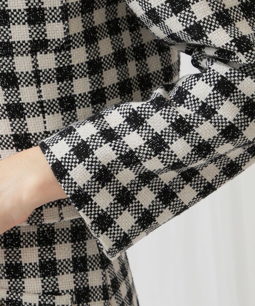 DEICY（デイシー）の「ツィ―ドショートジャケット（ノーカラージャケット・レディース・オフホワイト/ブラック系その他・FREE）」の21枚目の写真