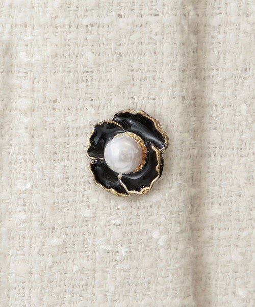 DEICY（デイシー）の「ツィ―ドショートジャケット（ノーカラージャケット・レディース・オフホワイト/ブラック系その他・FREE）」の11枚目の写真