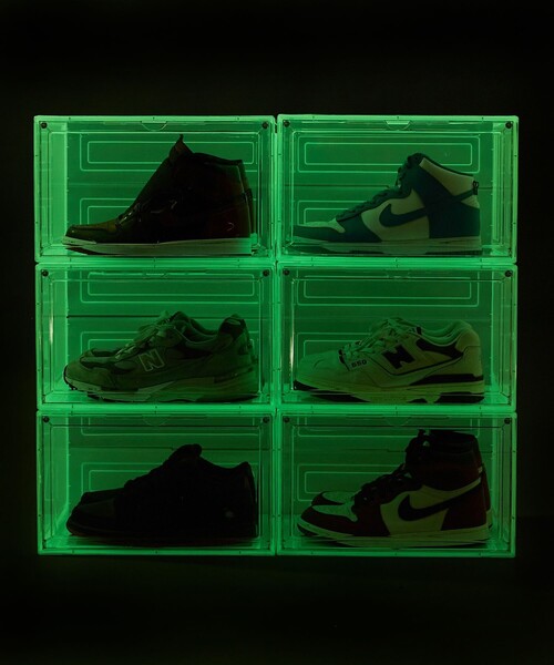 FREAK'S STORE（フリークスストア）の「【限定展開】 Arsa/アルサ 蓄光 SHOES BOX/シューズボックス（収納グッズ・メンズ・グリーン・ﾌﾘ-）」の3枚目の写真