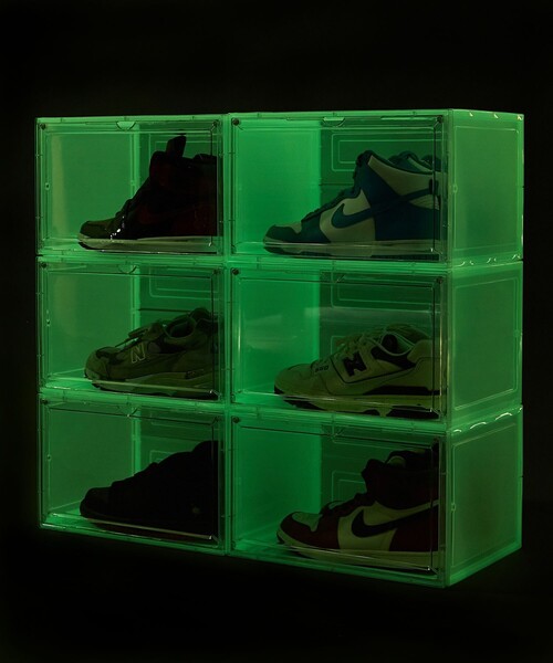 FREAK'S STORE（フリークスストア）の「【限定展開】 Arsa/アルサ 蓄光 SHOES BOX/シューズボックス（収納グッズ・メンズ・グリーン・ﾌﾘ-）」の9枚目の写真