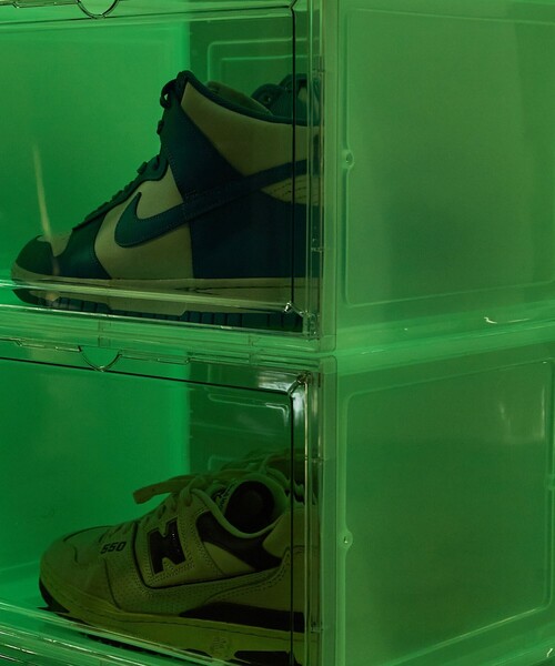 FREAK'S STORE（フリークスストア）の「【限定展開】 Arsa/アルサ 蓄光 SHOES BOX/シューズボックス（収納グッズ・メンズ・グリーン・ﾌﾘ-）」の5枚目の写真