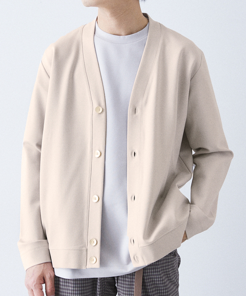 417 EDIFICE(フォーワンセブンエディフィス)の「コンパクトポンチ Vカーディガン【Made in Japan】(カーディガン/ボレロ・メンズ・ブラック/ホワイト/ブラック系その他/グレー/イエロー/グリーン・SMALL/MEDIUM/LARGE)」の4枚目の写真