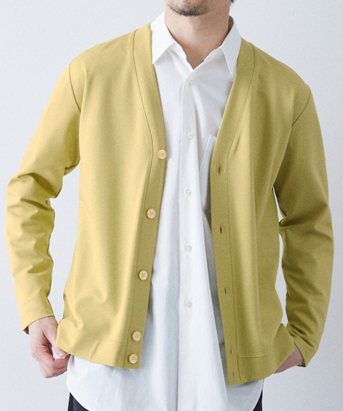 417 EDIFICE(フォーワンセブンエディフィス)の「コンパクトポンチ Vカーディガン【Made in Japan】(カーディガン/ボレロ・メンズ・ブラック/ホワイト/ブラック系その他/グレー/イエロー/グリーン・SMALL/MEDIUM/LARGE)」の6枚目の写真