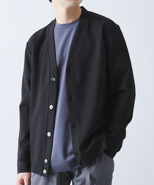 417 EDIFICE(フォーワンセブンエディフィス)の「コンパクトポンチ Vカーディガン【Made in Japan】(カーディガン/ボレロ・メンズ・ブラック/ホワイト/ブラック系その他/グレー/イエロー/グリーン・SMALL/MEDIUM/LARGE)」の11枚目の写真