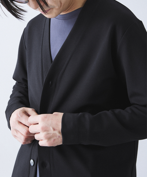 417 EDIFICE(フォーワンセブンエディフィス)の「コンパクトポンチ Vカーディガン【Made in Japan】(カーディガン/ボレロ・メンズ・ブラック/ホワイト/ブラック系その他/グレー/イエロー/グリーン・SMALL/MEDIUM/LARGE)」の12枚目の写真