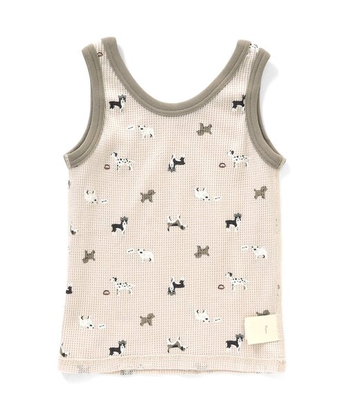 apres les cours（アプレレクール）の「BOYSワッフルタンクトップ（タンクトップ・キッズ・サックスブルー/ミント/ブルー/ベージュ・110/90/80/100/130/120）」の2枚目の写真