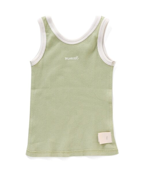 apres les cours（アプレレクール）の「BOYSワッフルタンクトップ（タンクトップ・キッズ・サックスブルー/ミント/ブルー/ベージュ・110/90/80/100/130/120）」の3枚目の写真