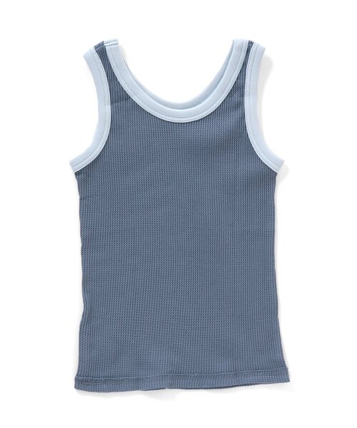 apres les cours（アプレレクール）の「BOYSワッフルタンクトップ（タンクトップ・キッズ・サックスブルー/ミント/ブルー/ベージュ・110/90/80/100/130/120）」の7枚目の写真