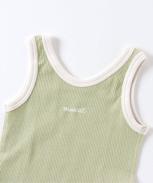 apres les cours（アプレレクール）の「BOYSワッフルタンクトップ（タンクトップ・キッズ・サックスブルー/ミント/ブルー/ベージュ・110/90/80/100/130/120）」の10枚目の写真