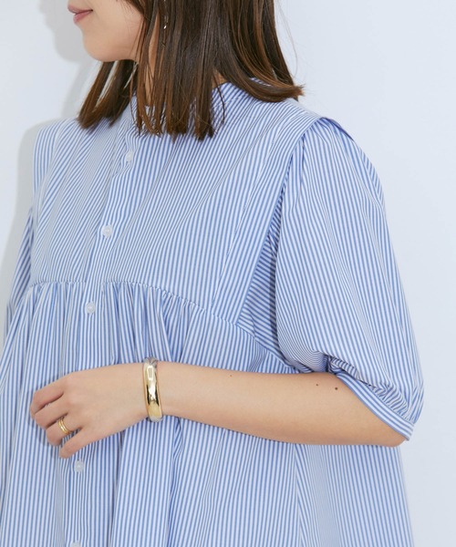 VIS(ビス)の「【前後2WAY】ボリュームスリーブチュニックブラウス(シャツ/ブラウス・レディース・ブラック/ベージュ系その他/ブルー系その他4/ホワイト・FREE)」の15枚目の写真